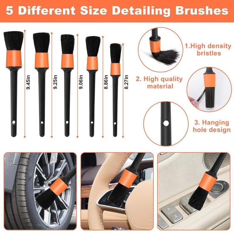 Viewsun Windshield Cleaner Tool, 15Pcs Car Interior Cleaning Kit, Detailing Kit Cleaner, Detailing Brush, Cleaning Gel, Inside Cleaning Supplies Accessories for Trucks, SUVs, RVs Window - Image 4
